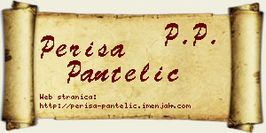 Periša Pantelić vizit kartica